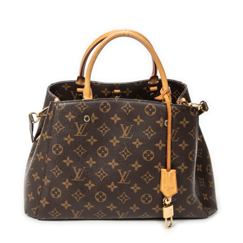 Shoulder Bag Montaigne MM Brown Monogram Canvas