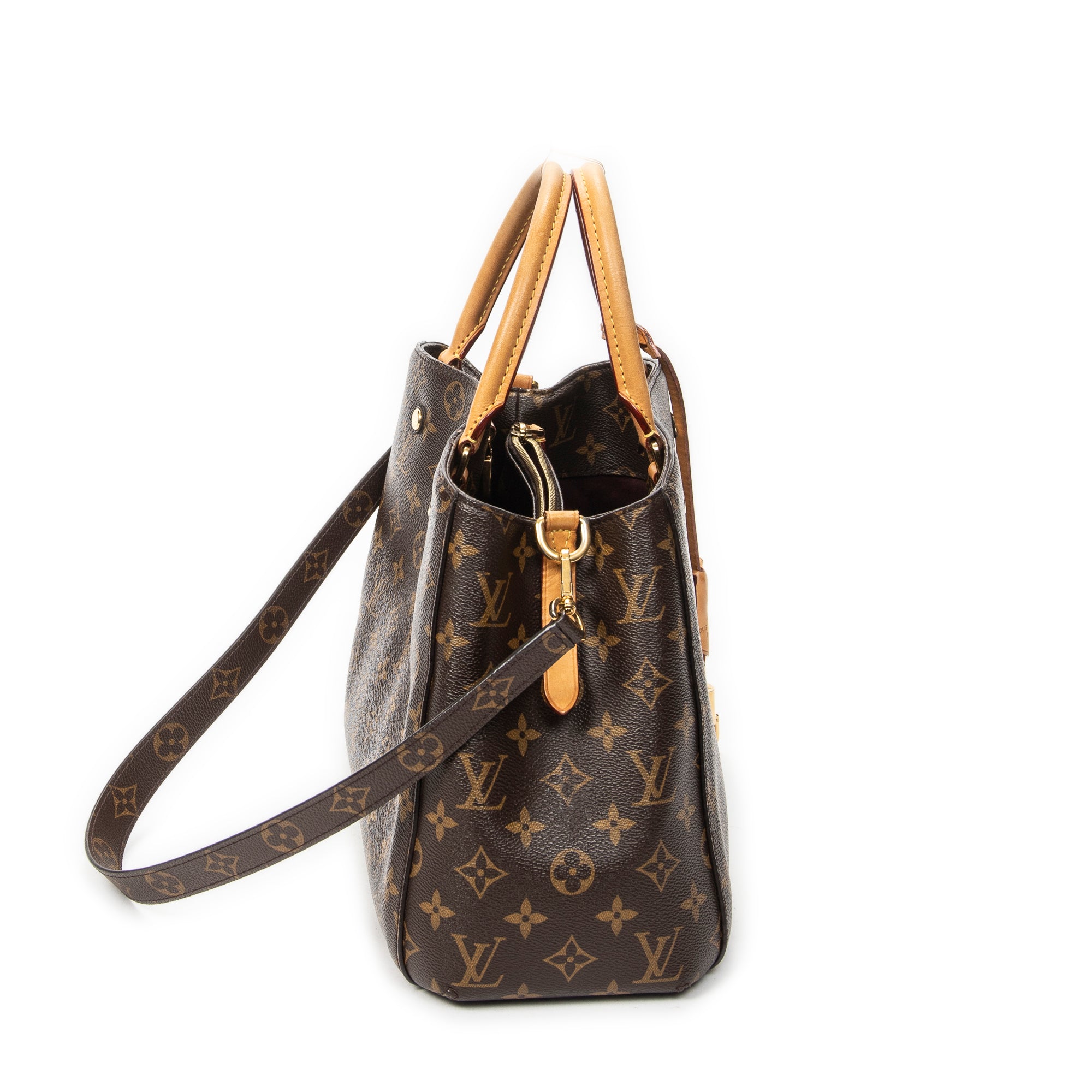 Shoulder Bag Montaigne MM Brown Monogram Canvas