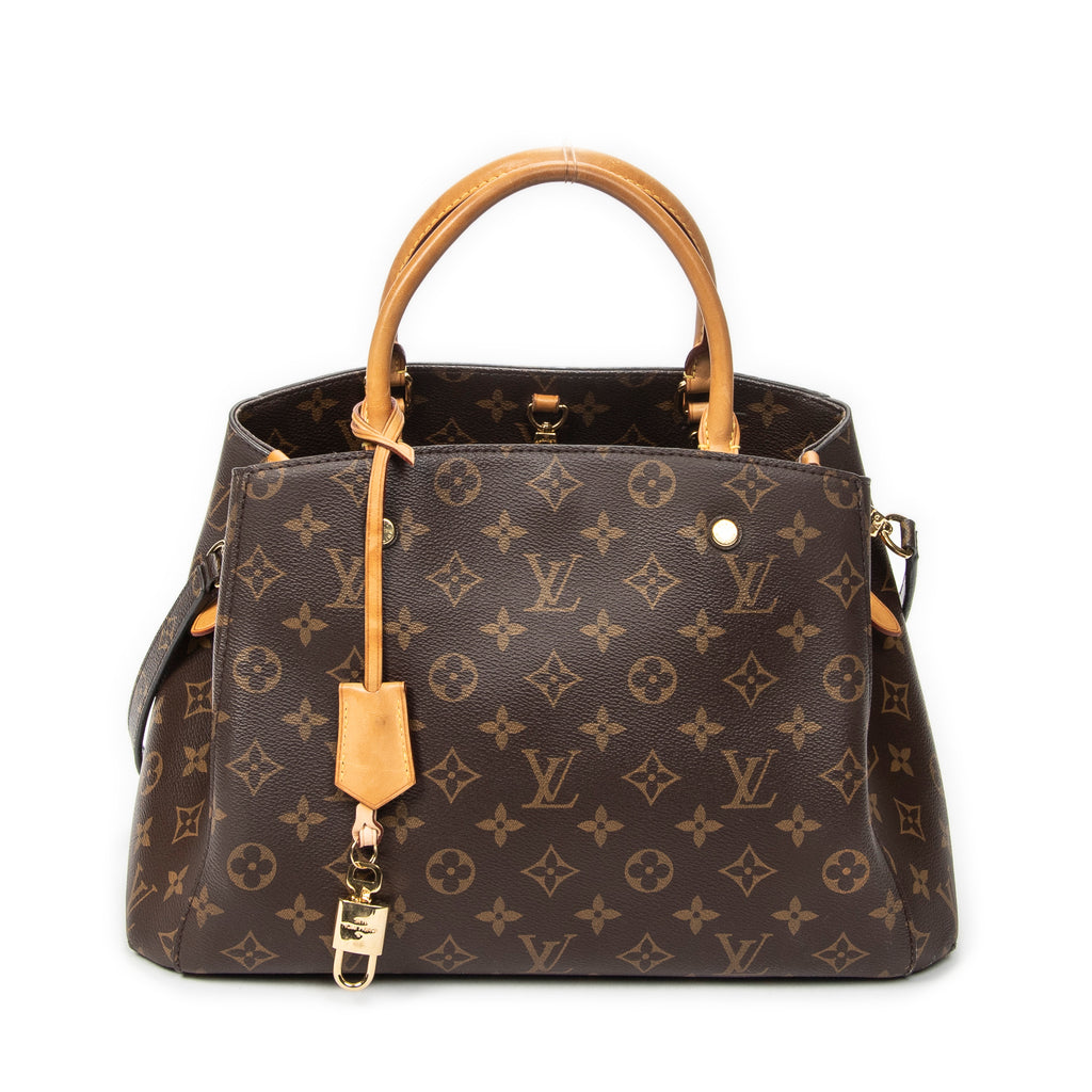 Shoulder Bag Montaigne MM Brown Monogram Canvas