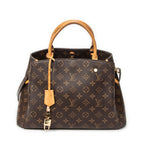 Shoulder Bag Montaigne MM Brown Monogram Canvas