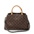 Shoulder Bag Montaigne MM Brown Monogram Canvas