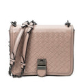Shoulder Bag Mini Runway Pink Intrecciato Leather