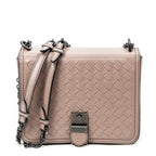 Shoulder Bag Mini Runway Pink Intrecciato Leather
