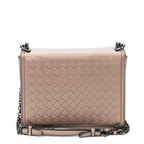 Shoulder Bag Mini Runway Pink Intrecciato Leather