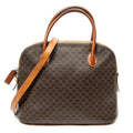 Shoulder Bag Dome Top Handle Brown Macadam Coated Canvas