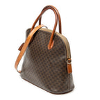Shoulder Bag Dome Top Handle Brown Macadam Coated Canvas