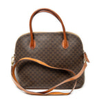 Shoulder Bag Dome Top Handle Brown Macadam Coated Canvas