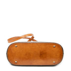 Shoulder Bag Dome Top Handle Brown Macadam Coated Canvas