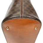 Shoulder Bag Dome Top Handle Brown Macadam Coated Canvas