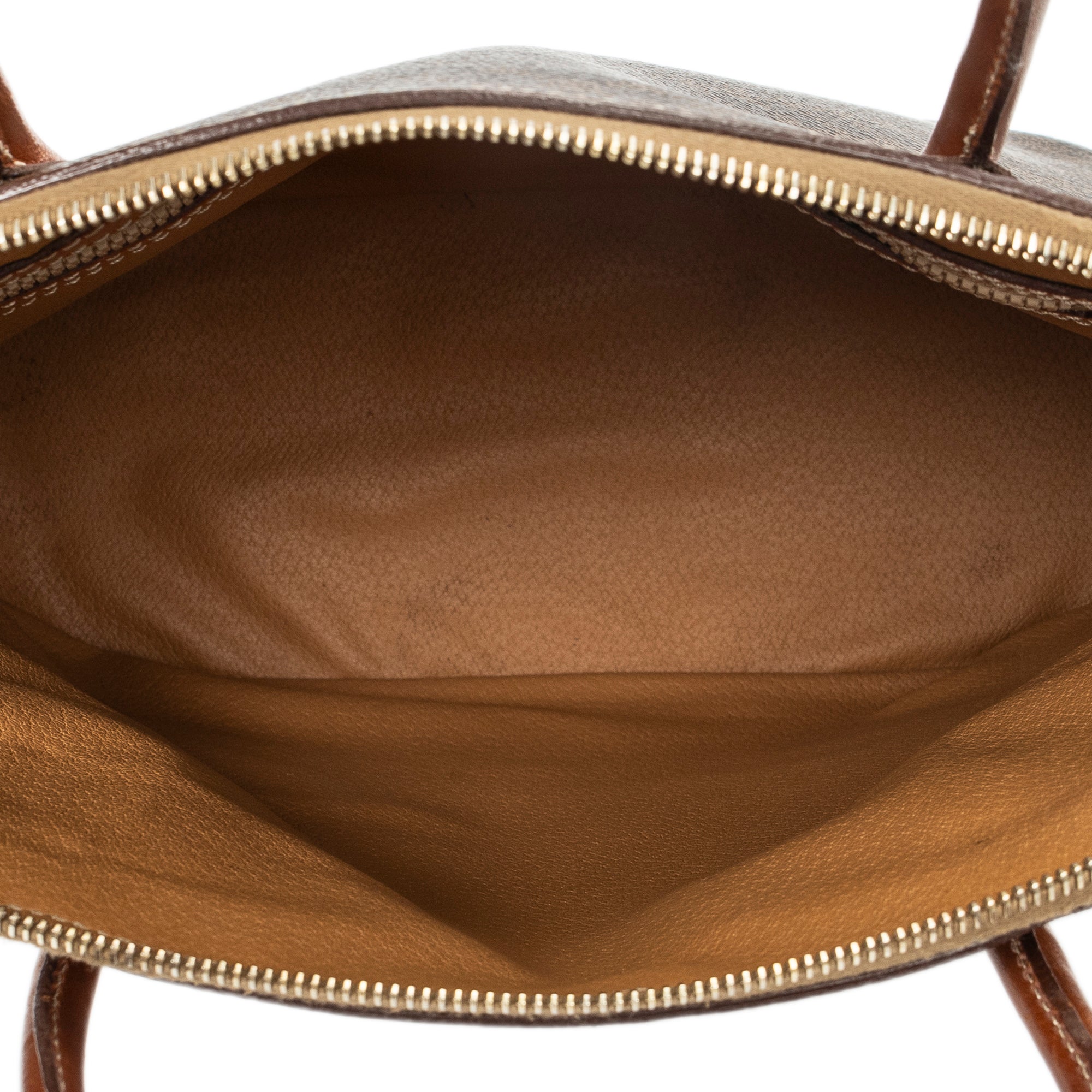 Shoulder Bag Dome Top Handle Brown Macadam Coated Canvas