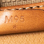Shoulder Bag Dome Top Handle Brown Macadam Coated Canvas