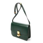 Shoulder Bag Medium Classic Box Crossbody Green Smooth Calfskin Leather