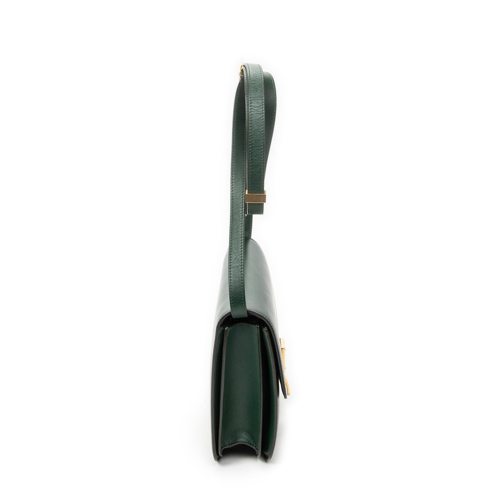 Shoulder Bag Medium Classic Box Crossbody Green Smooth Calfskin Leather