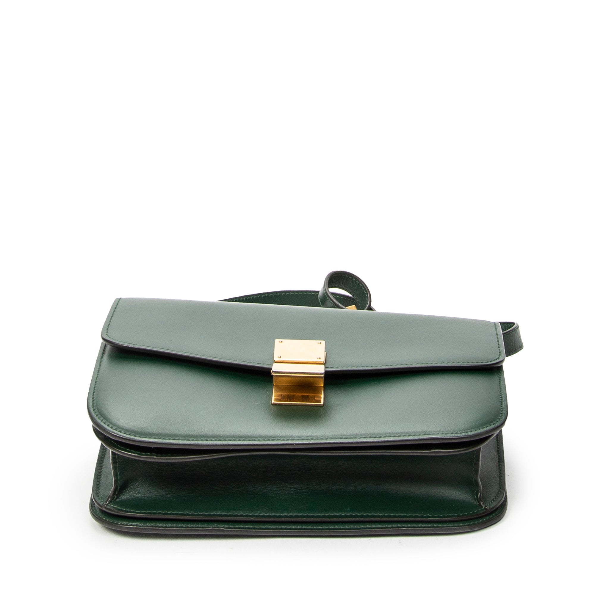 Shoulder Bag Medium Classic Box Crossbody Green Smooth Calfskin Leather
