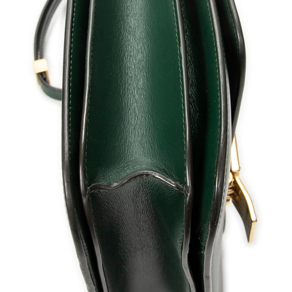 Shoulder Bag Medium Classic Box Crossbody Green Smooth Calfskin Leather