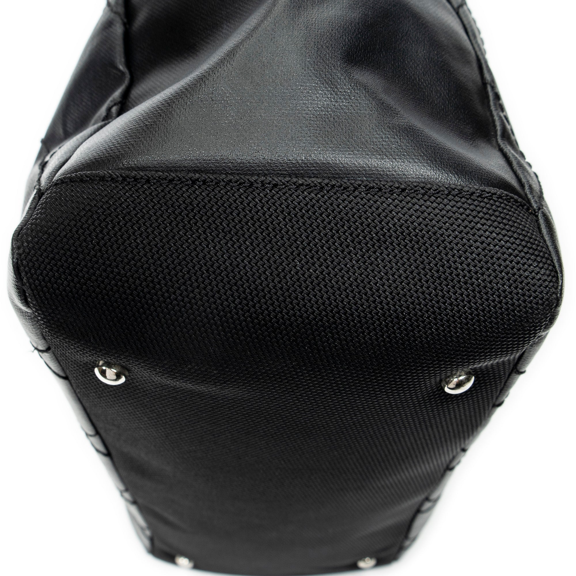 Shoulder Bag Paris Biarritz Shopping Tote Black Quilted Coated Canvas