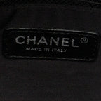 Shoulder Bag Paris Biarritz Shopping Tote Black Quilted Coated Canvas