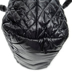 Shoulder Bag Medium Coco Cocoon Reversible Tote Black Quilted Nylon Canvas