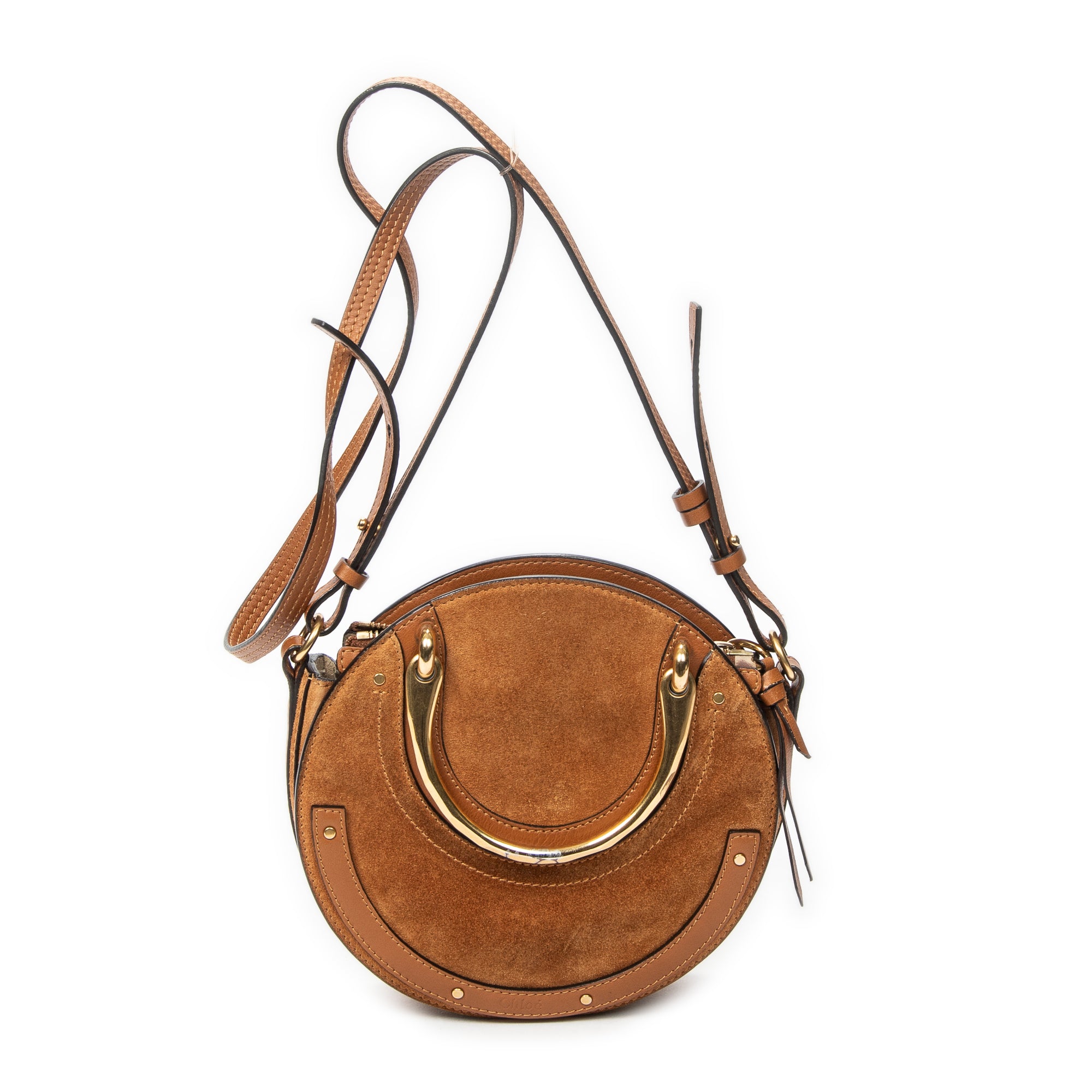 Shoulder Bag Small Pixie Crossbody Tan Suede Leather