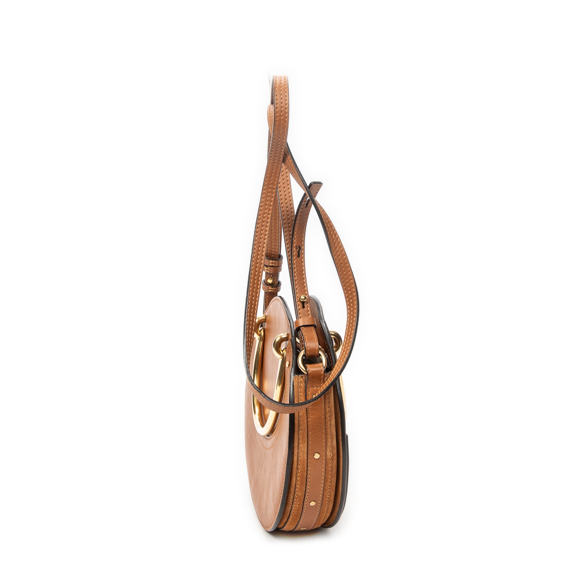 Shoulder Bag Small Pixie Crossbody Tan Suede Leather