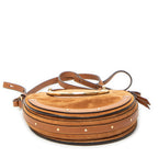 Shoulder Bag Small Pixie Crossbody Tan Suede Leather