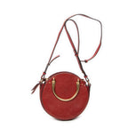 Shoulder Bag Small Pixie Crossbody Burgundy Grained Calfskin Leather