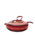 Shoulder Bag Small Pixie Crossbody Burgundy Grained Calfskin Leather