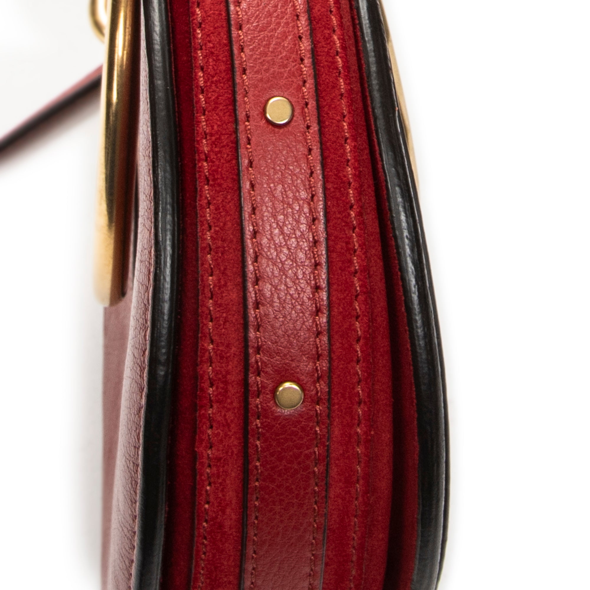 Shoulder Bag Small Pixie Crossbody Burgundy Grained Calfskin Leather