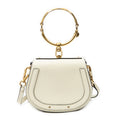 Shoulder Bag Small Nile Bracelet White Calfskin Leather
