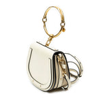 Shoulder Bag Small Nile Bracelet White Calfskin Leather