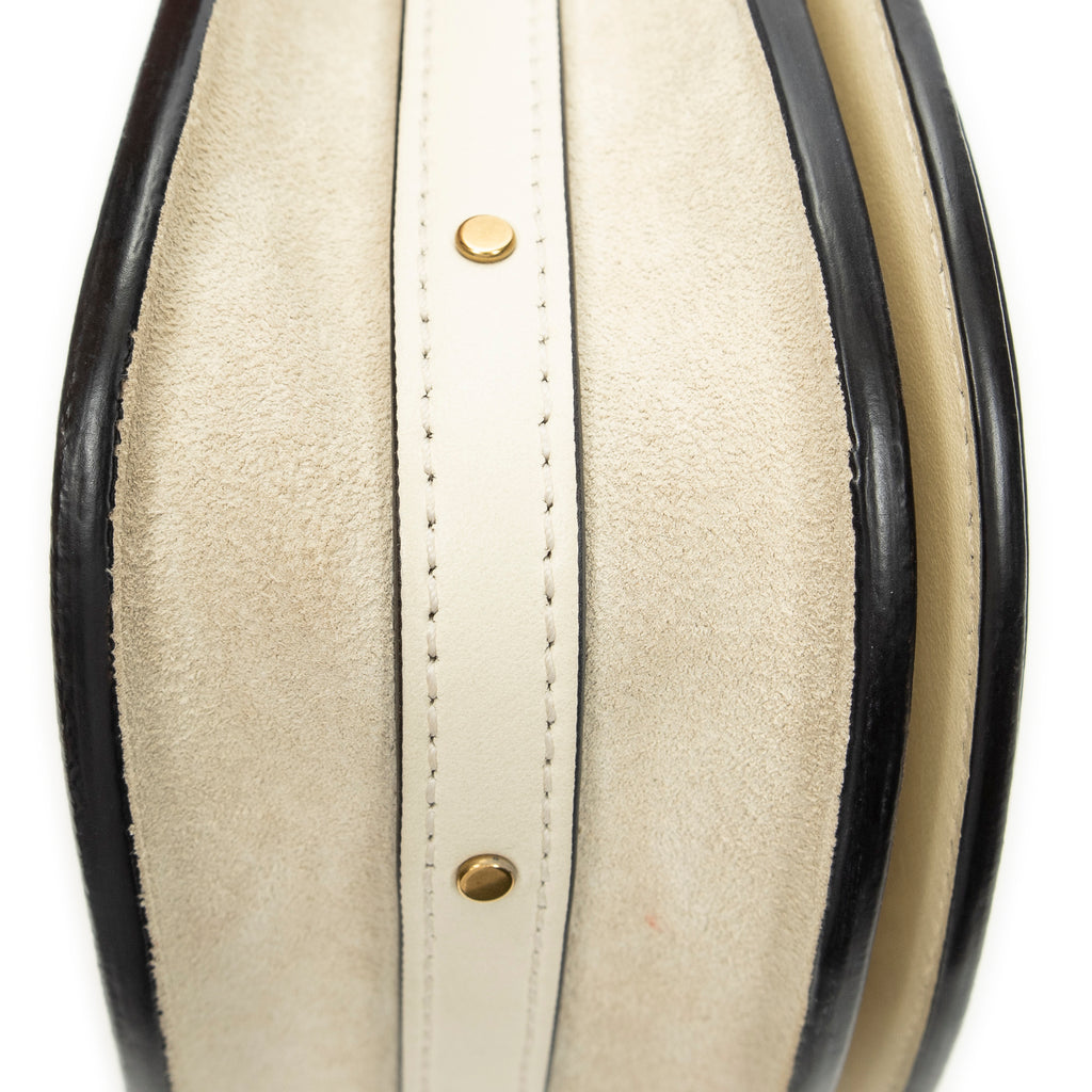 Shoulder Bag Small Nile Bracelet White Calfskin Leather