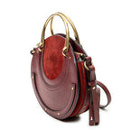 Shoulder Bag Pixie Crossbody Burgundy Calfskin Leather