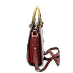 Shoulder Bag Pixie Crossbody Burgundy Calfskin Leather