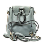 Backpack Mini Faye Backpack Teal Calfskin Leather