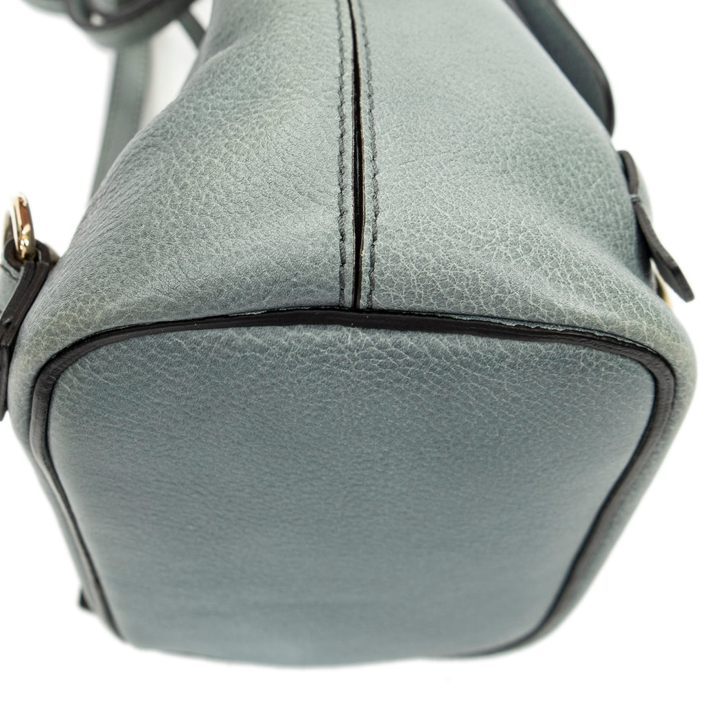 Backpack Mini Faye Backpack Teal Calfskin Leather