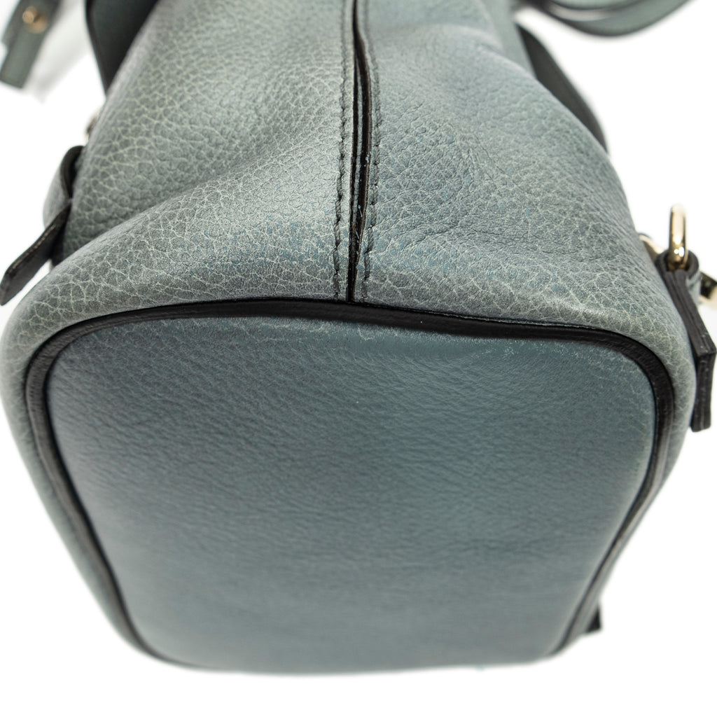 Backpack Mini Faye Backpack Teal Calfskin Leather