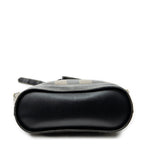 Shoulder Bag Bucket Crossbody Brown Pequin Stripe Coated Canvas