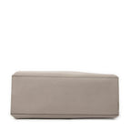 Shoulder Bag Large Bamboo Daily Top Handle Grey Grained Calfskin Leather
