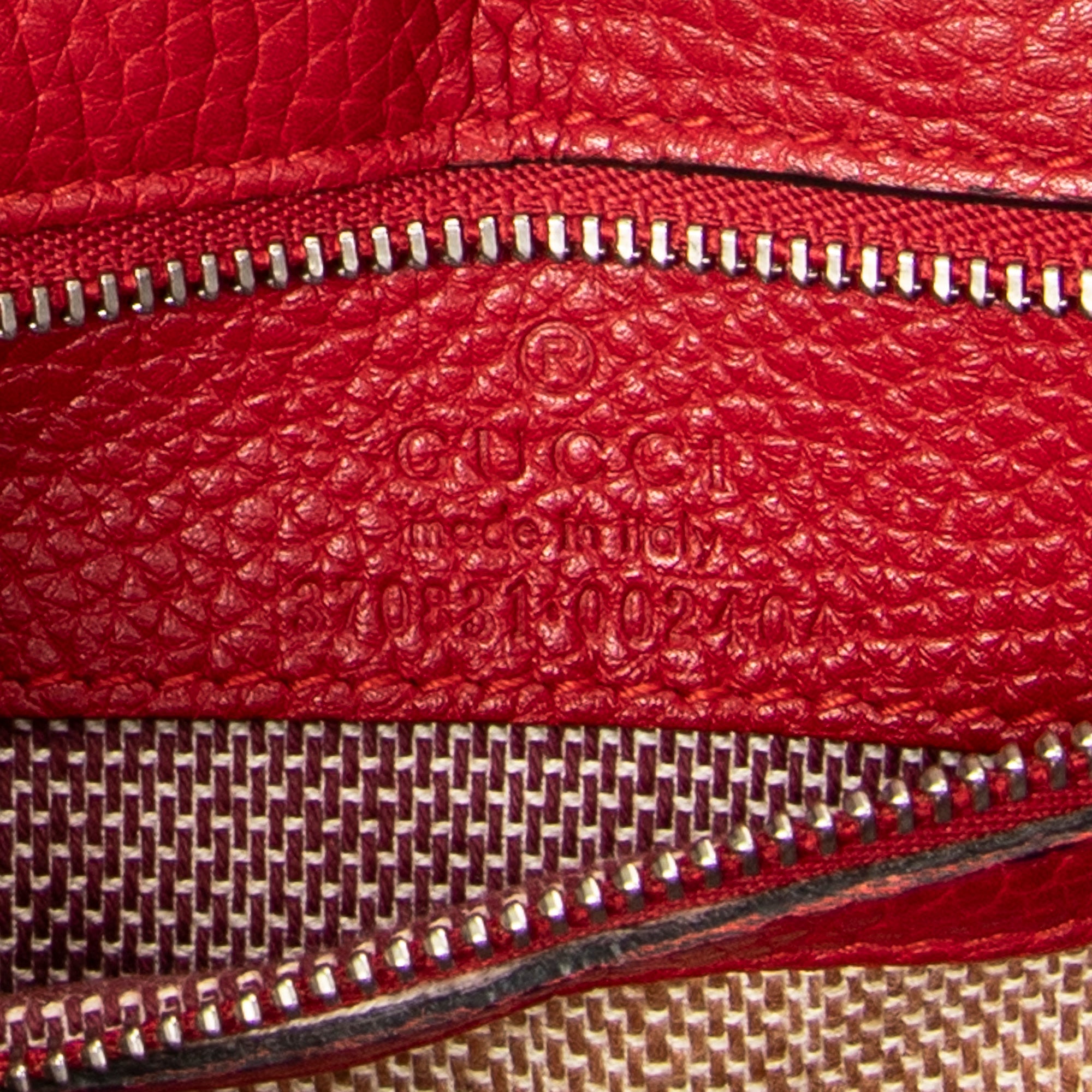 Shoulder Bag Small Bamboo Daily Top Handle Red Grained Calfskin Leather