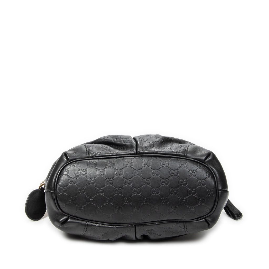 Shoulder Bag Sukey Top Handle Black Guccissima Leather