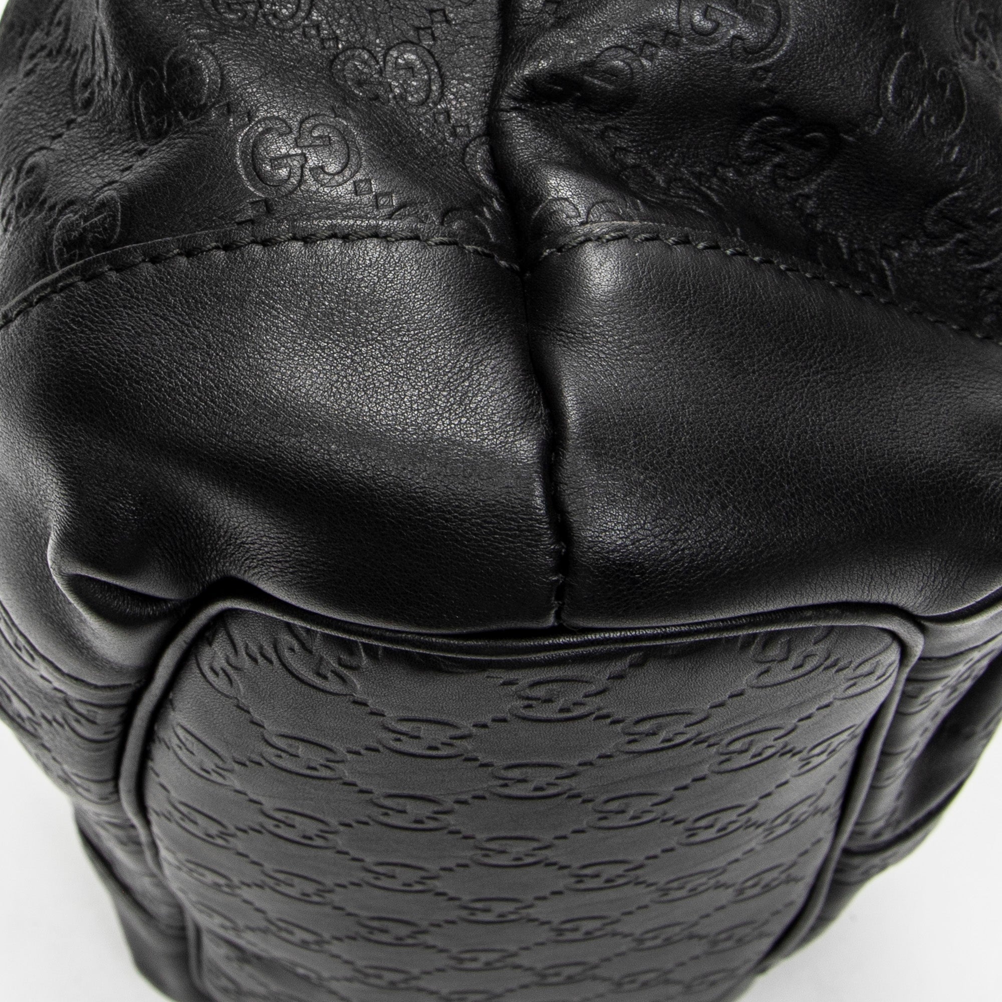Shoulder Bag Sukey Top Handle Black Guccissima Leather