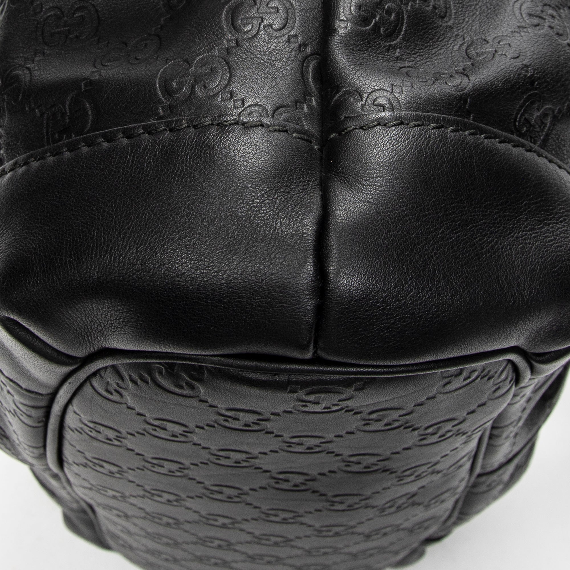 Shoulder Bag Sukey Top Handle Black Guccissima Leather