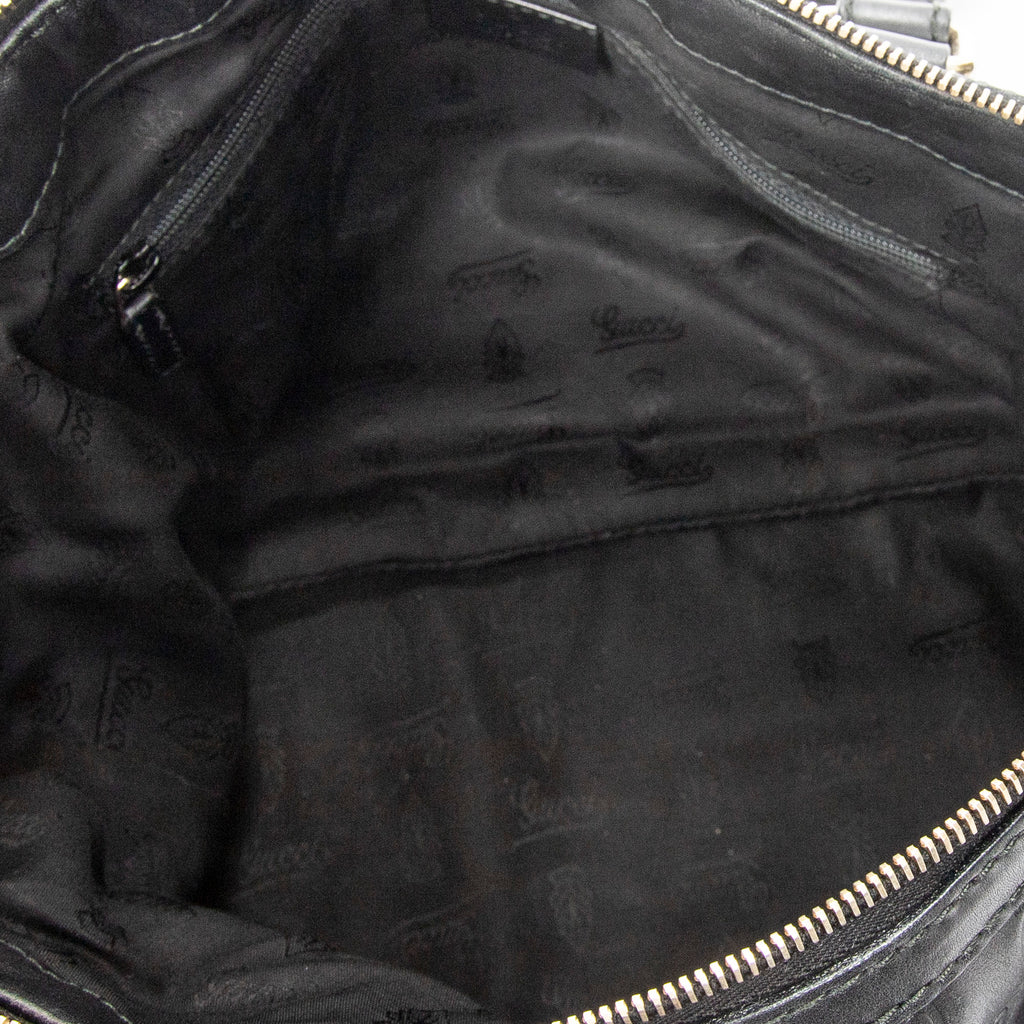 Shoulder Bag Sukey Top Handle Black Guccissima Leather
