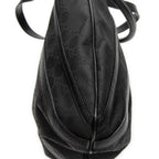 Shoulder Bag Abbey Convertible Tote Black Monogrammed Nylon Canvas