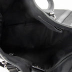 Shoulder Bag Abbey Convertible Tote Black Monogrammed Nylon Canvas
