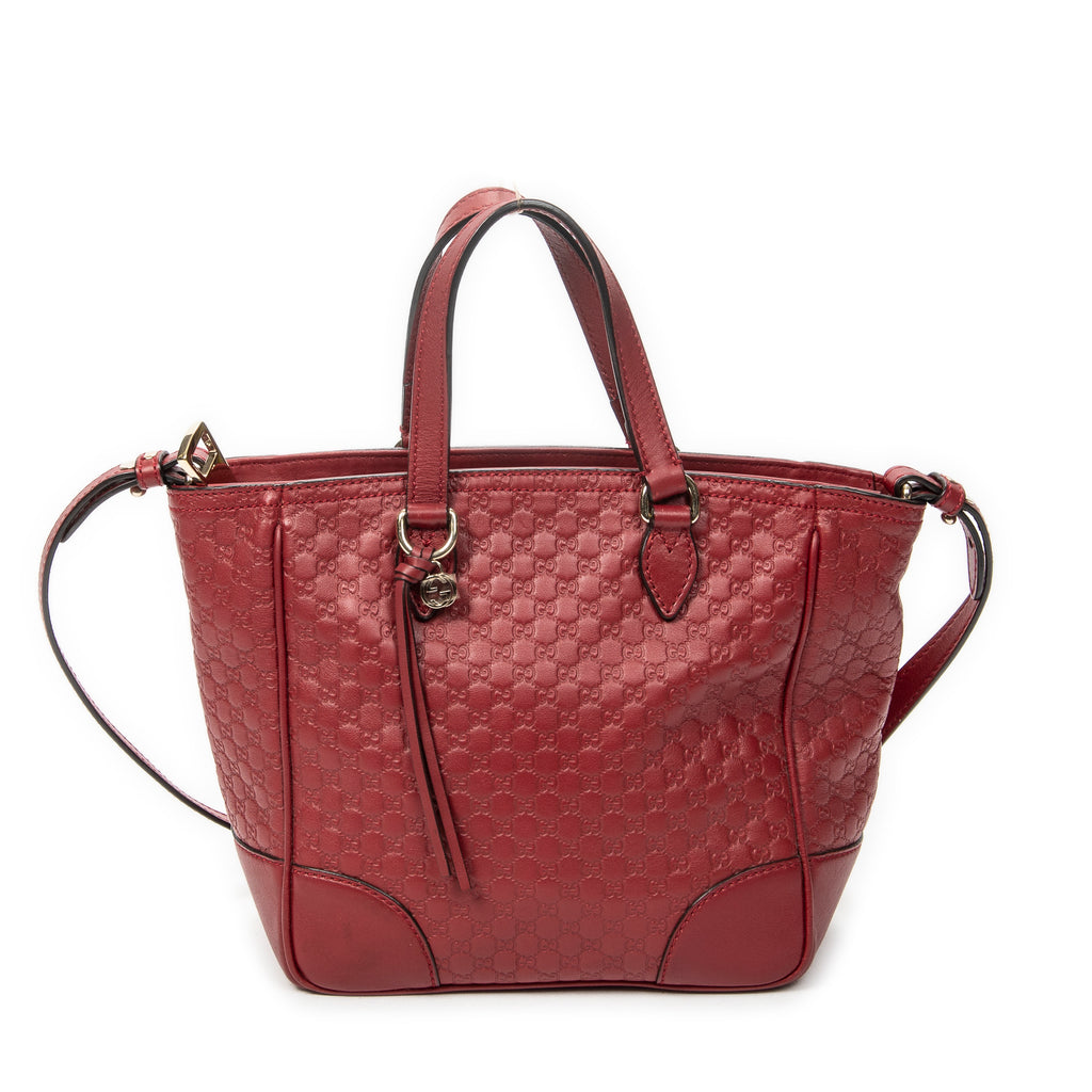 Shoulder Bag Small Bree Tote Red Microguccissima Leather