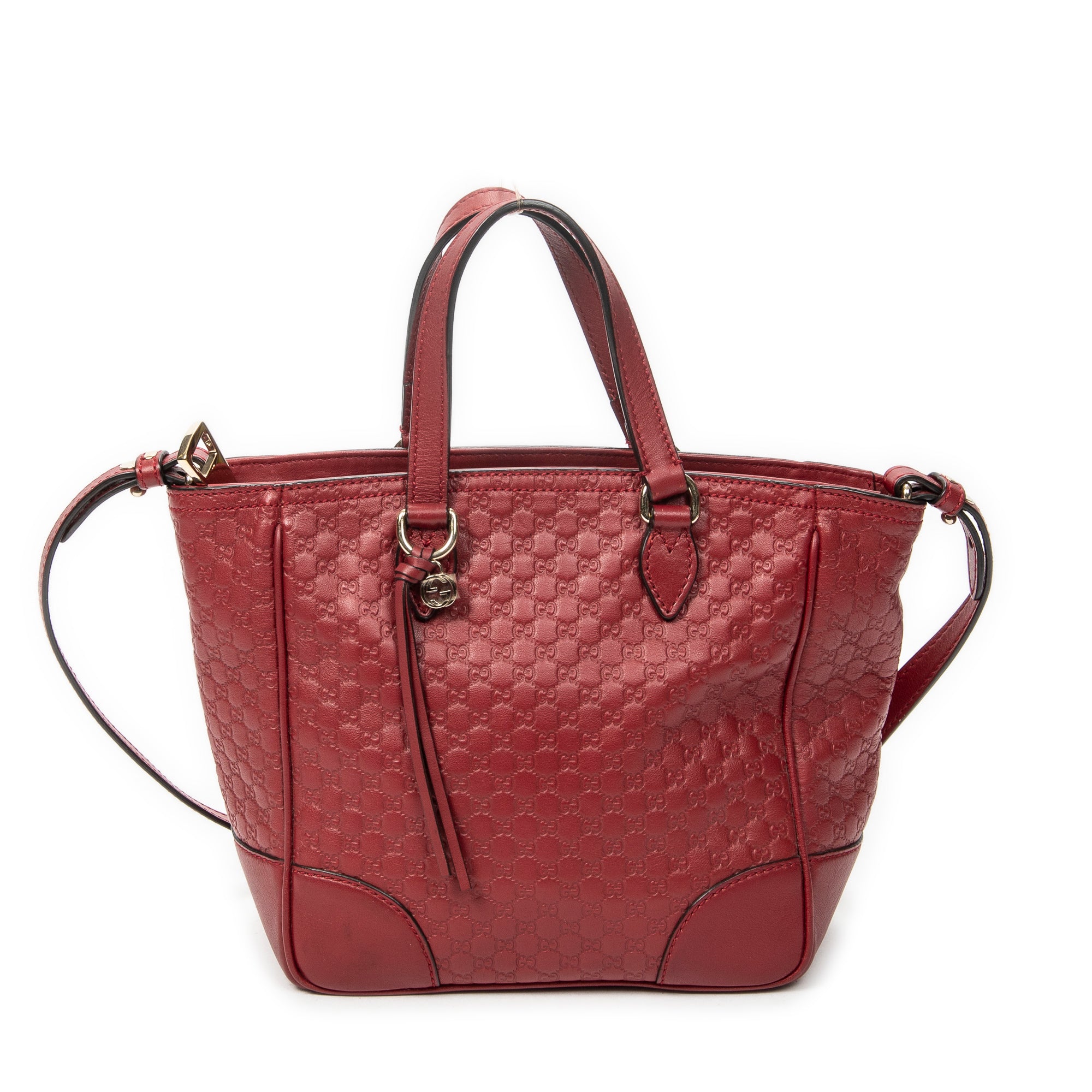 Shoulder Bag Small Bree Tote Red Microguccissima Leather