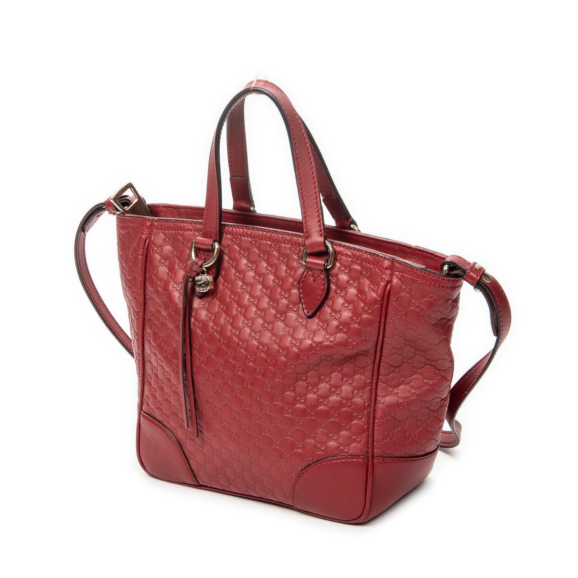 Shoulder Bag Small Bree Tote Red Microguccissima Leather