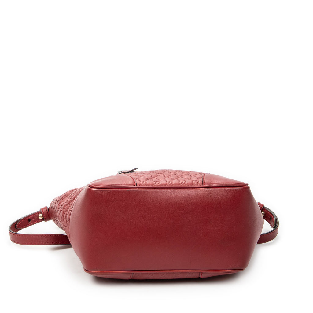 Shoulder Bag Small Bree Tote Red Microguccissima Leather