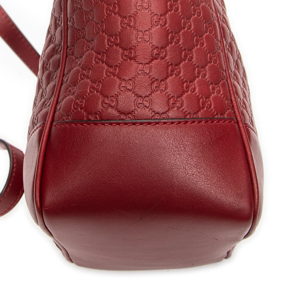 Shoulder Bag Small Bree Tote Red Microguccissima Leather